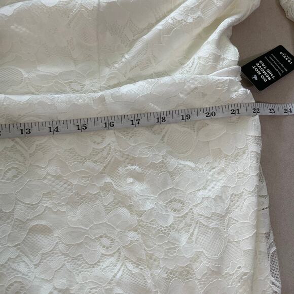 Torrid NWT Special Occasion Ivory Lace Off Shoulder Bodycon Dress Size 28 - Picture 11 of 14